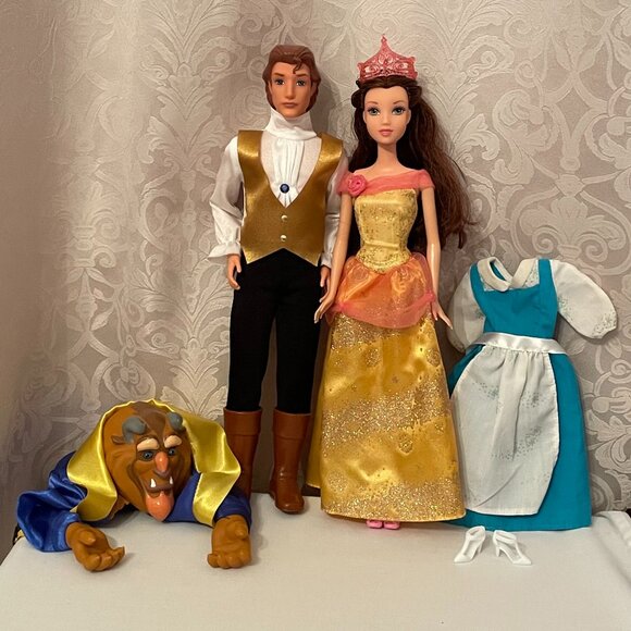 Mattel Disney Transforming Beauty And The Beast Set 2014 - Picture 1 of 10